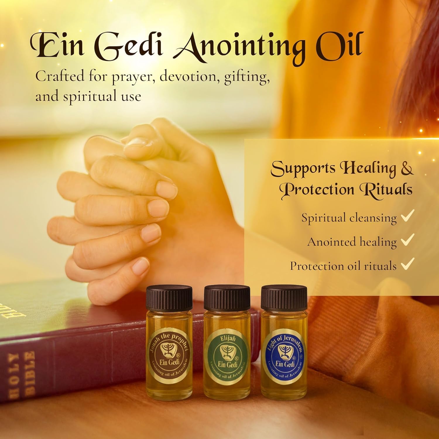 Amazon.com: Set of 3 Anointing Oils from Holyland, with Essential